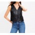 Faux Leather Pocket Vest