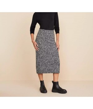 Lou & Grey Marled Flare Midi Skirt